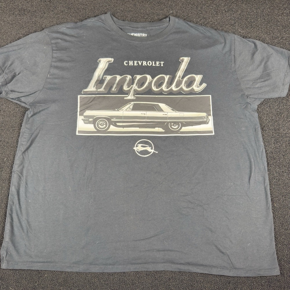 Officially Licensed Chevrolet‎ Impala By Chemistry  Men's Black T-shirt Size 2XL